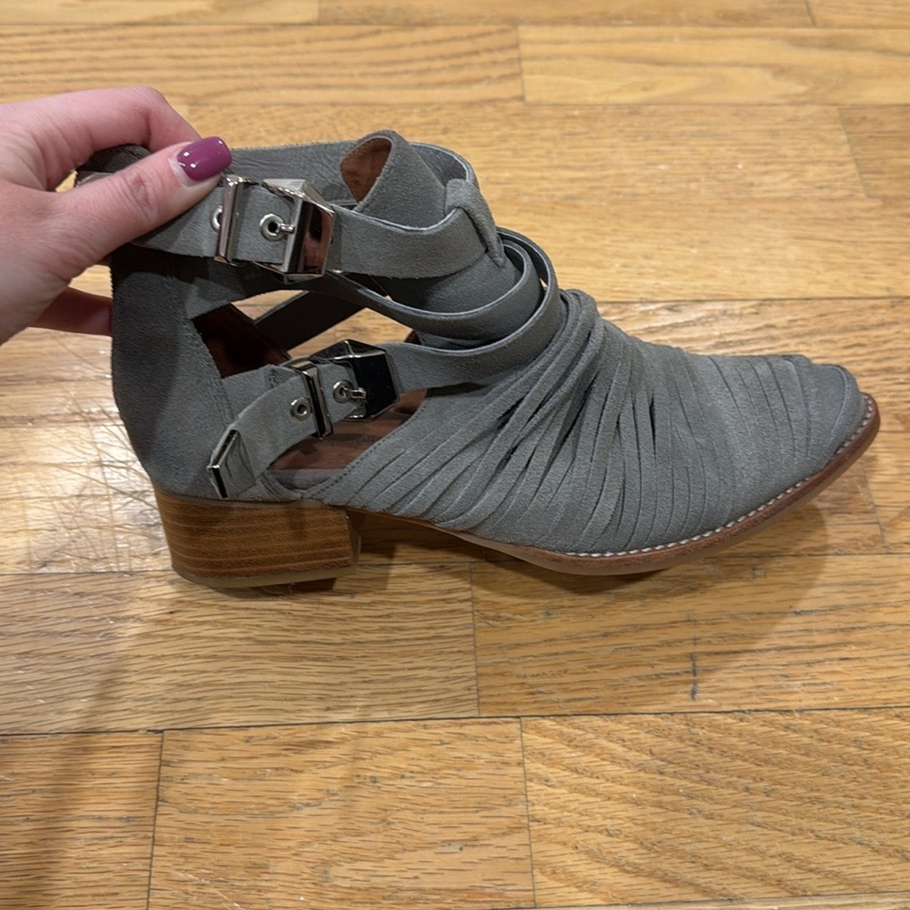 Jeffrey Campbell Nuestra Suede Cut-Out Booties - Picture 4 of 11